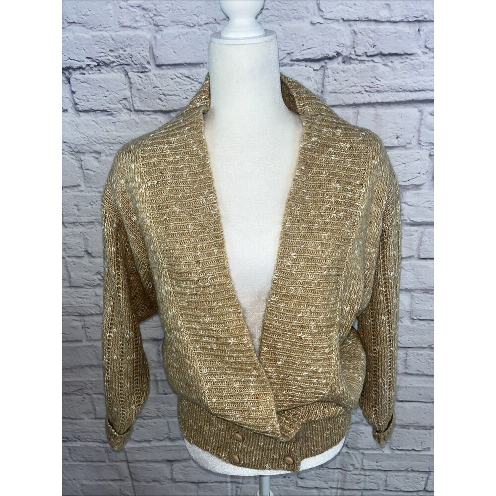 Rosebud Vintage 80s Women’s Coastal Grandma Cardigan Wool Blend Sweater